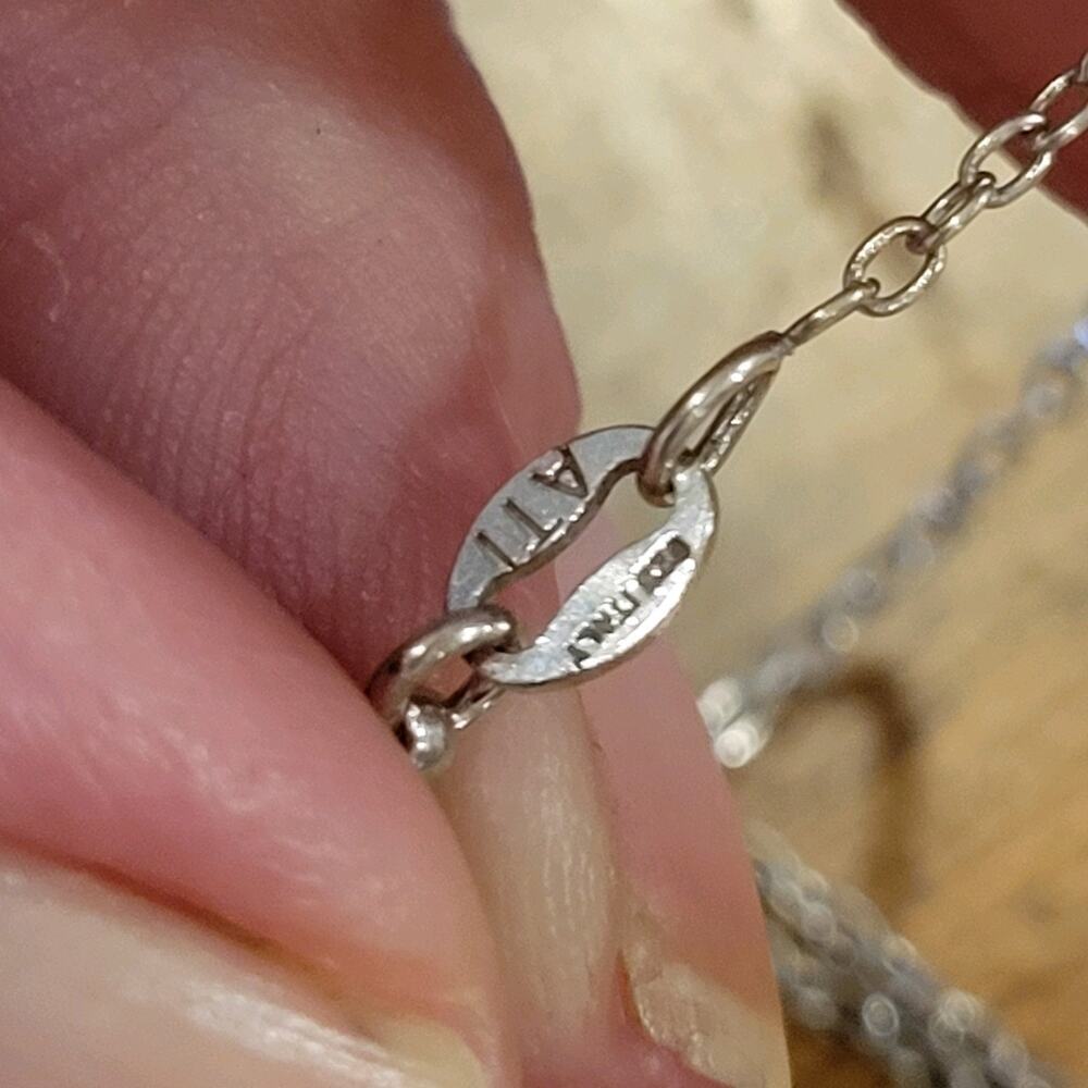 SU Thai 926 Sterling Silver Religious Cross‎ Pendant Necklace, 20" - Picture 6 of 8